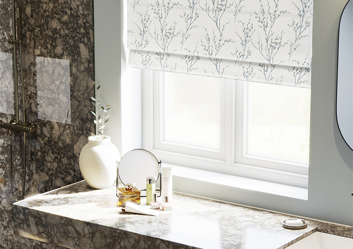 Laura Ashley Pussy Willow, Off White/Seaspray - Twist&Fit Roman Blind - Image 5